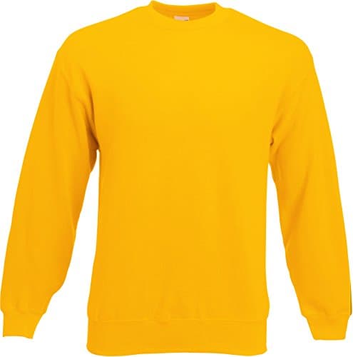 Image of Fruit of The Loom Mens Classic Drop Shoulder Sweatshirt Sunflower L