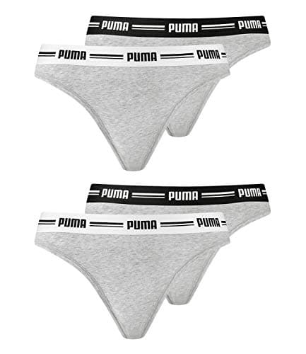 Image of PUMA Ladies Iconic Thongs Thong 603034001 4er Pack - 328 Grey/Grey, S