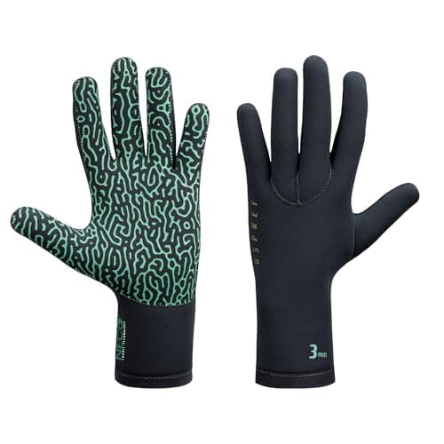 Image of Osprey Source Eco Wetsuit Gloves, 3mm Neoprene, Thermal, Waterproof, Anti-Slip Grip for Surfing, Diving, Swimming and Snorkelling, Black