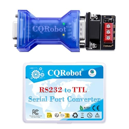 Image of CQRobot 5V/3.3V Passive RS-232 to TTL Serial Port Conversion Adapter with Status Indicator, Asynchronous Full-duplex Fully Transparent Zero Delay, No RTS/DTR Handshake, 15kV ESD protection.