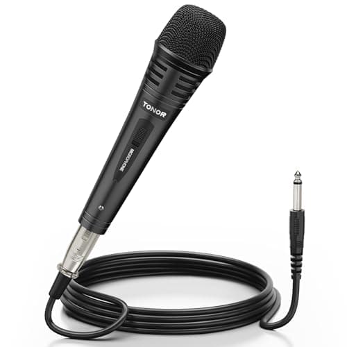 Image of TONOR Dynamic Karaoke Microphone for Singing with 16.4ft/ 5M XLR Cable, Metal Handheld Mic Compatible with Karaoke Machine/Speaker/Amp/Mixer for Karaoke Singing, Speech, Wedding and Outdoor Activity