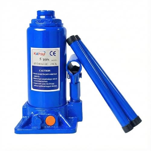 Image of KATSU Hydraulic Bottle Jack 5 Ton Heavy Duty Lifting Stand Jack For Small Or Large Vehicles 161115A