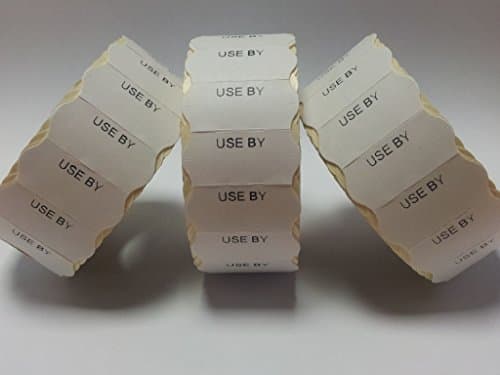 Image of CT4 26mm x 12mm Price Gun Labels - Printed 'USE by' (Permanent Adhesive) - 10 Rolls / 15,000 Labels