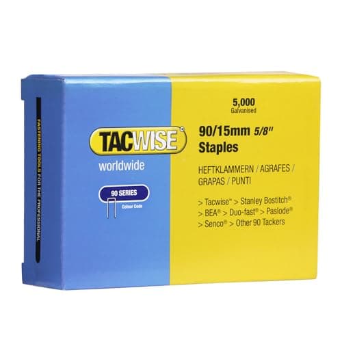 Image of Tacwise 0306 Type 90 / 15 mm Galvanised Narrow Crown Staples, Pack of 5000