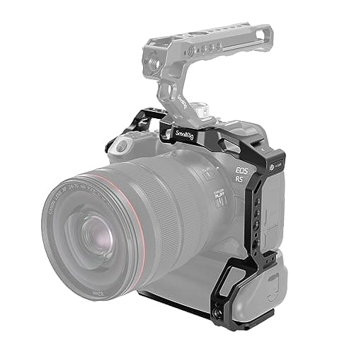 Image of SMALLRIG Camera Cage for Canon EOS R5/R6/R5 C/ R6 Mark II with BG-R10 Battery Grip, Film Movie Making Camera Video Cage with Shoe Mount, 1/4''-20 & 3/8''-16 Threaded Holes (Upgraded Version) - 3464B