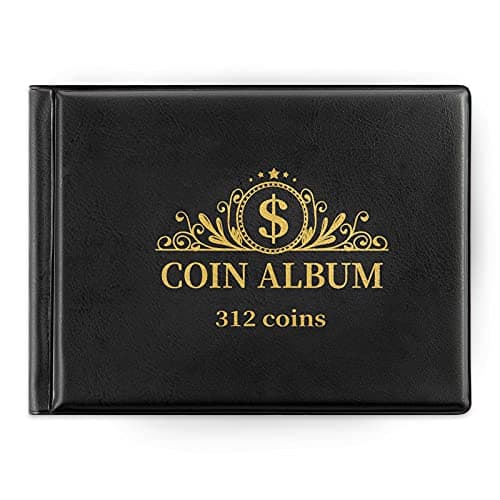 Image of MUROAD Coin Collection Album, 312 Pockets Coin Collecting Book Holder Supplies for Collectors