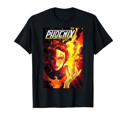 Image of Marvel X-Men Jean Grey Phoenix Force Portrait Comic Cover T-Shirt