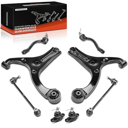 Image of Frankberg 2x Control Arm 2x Stabiliser Link 2x Tie Rod End Track Rod End 2x Ball Joint Assembly Compatible with Accent III MC 1.4L-1.6L 2005-2010 Rio II JB 1.4L-1.6L 2005-2006 Replace# ES800350