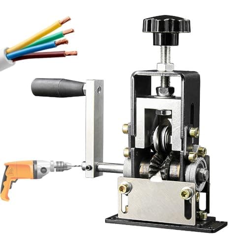 Image of Manual Wire Stripping Machine, TGKYK Wire Stripper Tool with Hand Crank or Drill Powered, Adjustable Cable Stripper Tool, Efficiently Cable Stripping Machine for 1-20 mm Scrap Copper Recycling