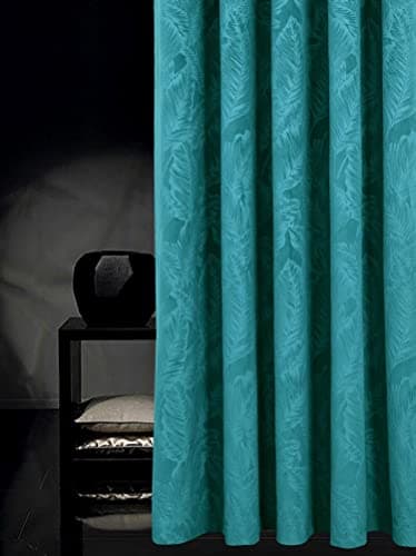 Image of always4u Velvet Curtains Teal Pair 46x54 Drop, Thermal Insulated Heavy Eyelet 2 Panels for Bedroom (Teal,46x54)