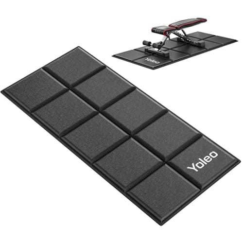 Image of YOLEO Treadmill Mat Walking Pad Mat for Carpet, 160×75cm Foldable Exercise Equipment Mats - 6mm Thick Non-Slip, Shock Absorbing, Hardwood Floor Protection for Exercise Bike/Weight Bench (Black(2 PCS))