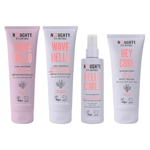 Image of Noughty Wave Hello Curl Care Bundle – 97% Natural Shampoo, Conditioner, Curl Primer & Scrunching Jelly for Defined, Hydrated, Frizz‑Controlled Curls & Waves