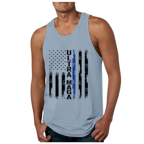 Image of Men's 3 Pack Running Tank Tops Breathable Workout Sleeveless Gym Fitness Vests Quick Dry Training Bodybuilding T-Shirts Cropped Tank top Men Men's Thermal Vests Clothing Men (Light Blue, XL)