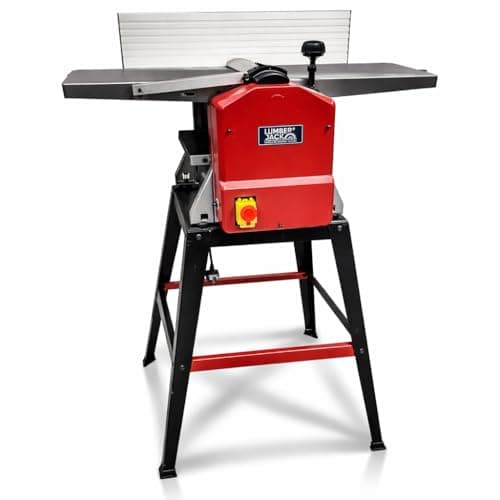 Image of LUMBER JACK 10 x 5 Inch Planer Thicknesser with HSS Twin Blades, Dust Chute, & Legstand for Woodworking