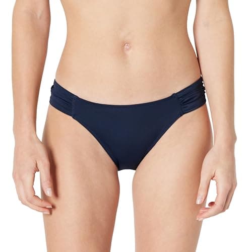 Image of Amazon Essentials Women's Classic Side Tab Bikini Bottom, Navy, 12