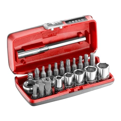 Image of FACOM - Set of 5 1/4 Inch Metric 6-Point Sockets - R1PICO - 1 Ratchet, 5 Socket, 1 Extension, 15 Bit, 1 Socket Bit, 4 Screw Bits, 1 Pack
