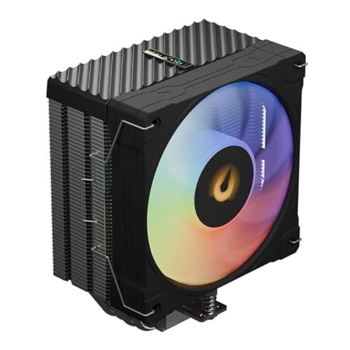 Image of Valkyrie Surge SL125 CPU Air Cooler – 1×120mm ARGB PWM Fan – 230W TDP – 4 Heatpipes 48-Fin Heatsink – AMD AM5, AM4 – INTEL LGA 1851, 1700, 1200/1151 Compatible – Sync Ready | Black