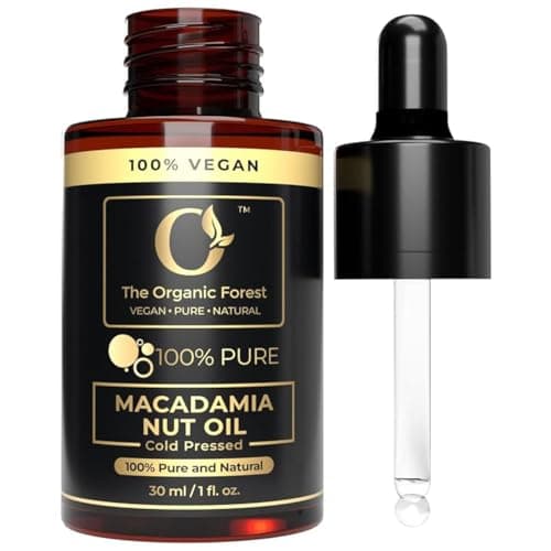 Image of 100% Plant Based Macadamia Hair Oil with Dropper | Perfect Macadamia Oil for Soft Skin, Strong Hair, Scalp Massage, Face Moisturizer & Body Massage | Sulfate & Paraben Free