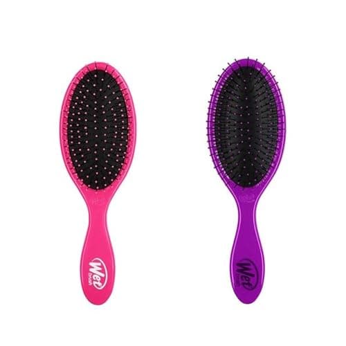 Image of Wetbrush Original Detangler with Ultra Soft Intelliflex Bristles to Gently Separate Knots With Ease, Does Not Rip Hair, For All Hair Types, Pink & Purple BUNDLE