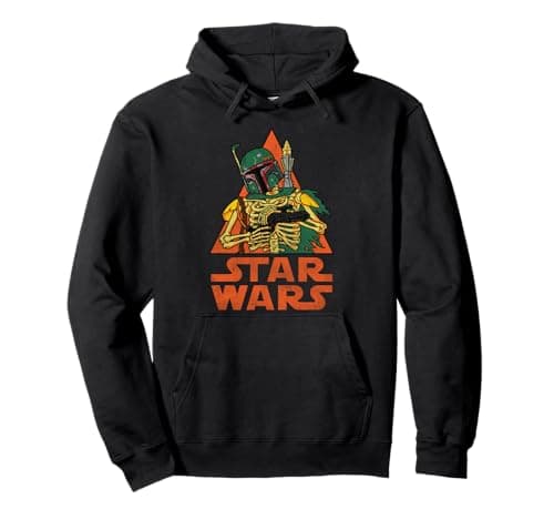 Image of Star Wars Boba Fett Skeleton Halloween Costume Pullover Hoodie
