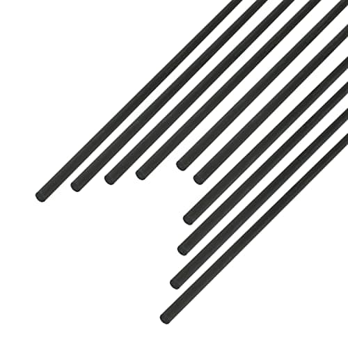 Image of Ohamtes 10Pcs 2mm diameter carbon fiber rod, solid frosted rod length 200mm, used for kite, remote control aircraft, DIY article frame or support rod