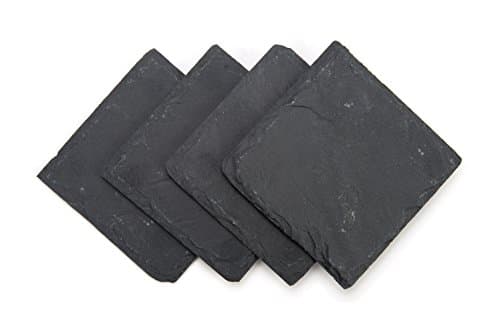 Image of Slate Drink Coasters - Set of 4-4" x 4" by Trademark Innovations