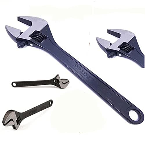 Image of Autofather 450mm 18" Long Adjustable Spanner 42mm Wide Jaw Adjustable Wrench Strong Forge Steel Multi Function Tool for Household Workshop Garage
