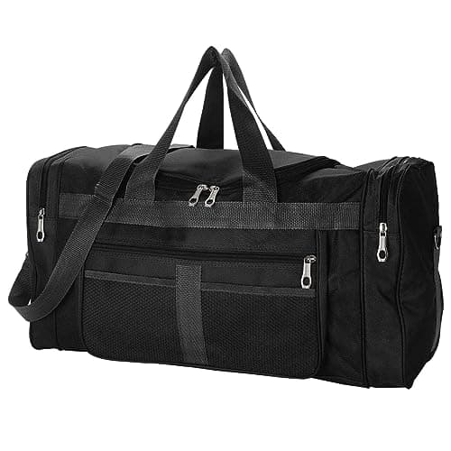 Image of Holdfiturn Sports Duffle Bag Sports Gym Bag for Women Men Waterproof Large 40L Collapsible Training Sports with Shoulder Strap Holdall Overnight Weekend Travel Bag for Gym Travel Swimming Black
