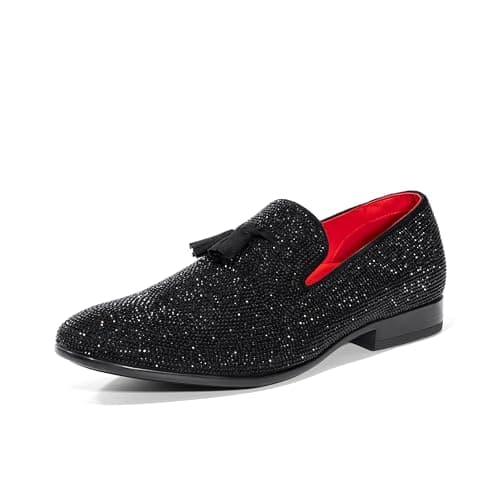 Image of Bruno Marc Men's Tassel Dress Loafers Slip On Formal Shoes for Men, Wedding Party Graduation,Size 11,Black,SBLS26001M