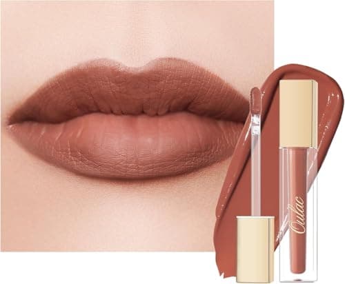 Image of Oulac Matte Liquid Lipstick for Women, Brown Orange Tune Highly Pigmented Creamy Matte Lip Gloss,Rich Colour Formula with Vitamin E & Rose Oil, Waterproof, Long Lasting,Vegan (M04)