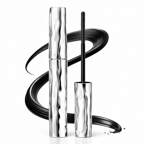 Image of Iron Wand Mascara Black,3D Curling & Lengthening Eyelash,Volumizing Waterproof Mascara,Smudge-Proof,Clump-Free Formula,False Lash Effect,Long Lash,Ultra-Fine Me/tal Wand for Natural&Dra/matic Look