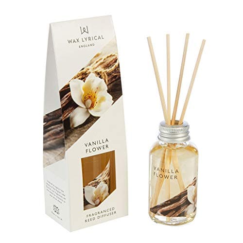 Image of Wax Lyrical Vanilla Flower, 40ml Reed Diffuser, White
