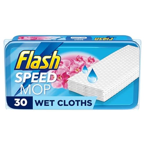 Image of Flash Speedmop Floor Cleaner Wipes with Wild Orchid Scent x30, for A Fast & Easy Clean