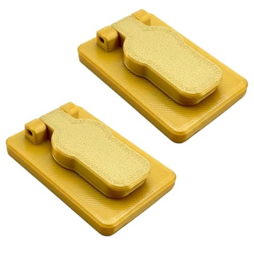 Image of Decoralin 2Pack Keyhole Cover - Plastic Keyhole Protector - Draught Excluder - Dustproof, Draughtproof, Privacy Lock Cover – Compatible with Classic Door Locks (Not for Euro Locks) (Gold)