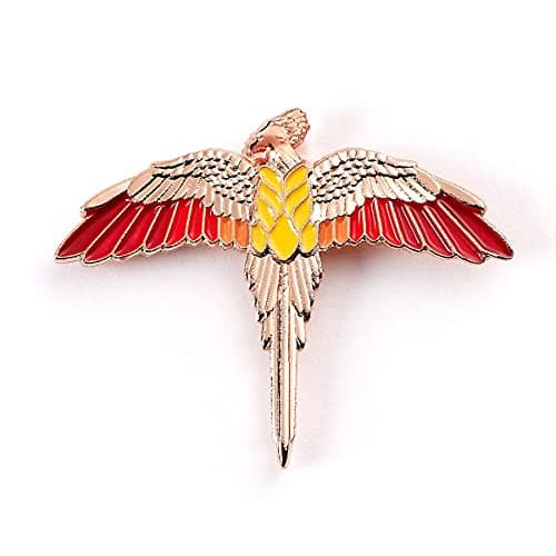 Image of Official Harry Potter Rose Gold Plated Fawkes Pin Badge HPPB0113