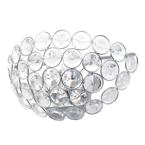 Image of LITECRAFT Wall Light Crystal Effect 1 Arm Fitting - Polished Chrome Clearance