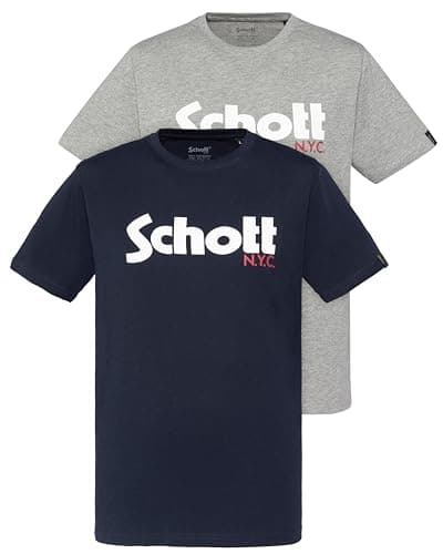 Image of Schott NYC Tspklogo Men's T-Shirt, Blue, L