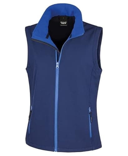 Image of Result Core R232F Ladies Printable Softshell Bodywarmer - Navy/Royal - 2XL