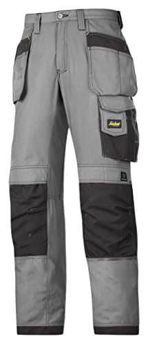 Image of Snickers 32131804192 Size 192 "Rip-Stop Craftsmen Holster Pocket Trousers - Grey-Black