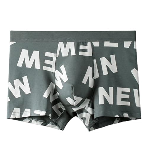 Image of CMZYBBD Mens Boxers 5 Pack Men's Autumn And Winter Modal Boxer Briefs, Seamless Quick-drying Trendy Printed Cotton Underwear For Boys-green-l