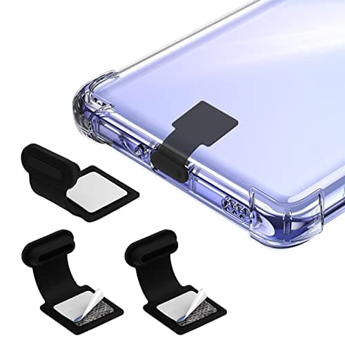 Image of Cobee Type C Port Dust Plugs, USB C Dust Cover Caps Phone Type-C Anti Dust Charging Port Plug Silicone Dust Protectors with Removable Adhesive Compatible with Laptop Smartphones(3pcs, Black)