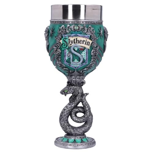 Image of Nemesis Now Harry Potter Slytherin Hogwarts House Collectaible Goblet, Green Silver, 19.5cm