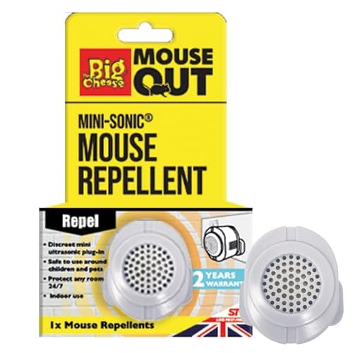 Image of The Big Cheese Mini-Sonic Mouse Repellent Discreet, Small, Plug-In, Humane, Ultrasonic Rodent Pest Deterrent for the Home, Safe for Use Around Cats and Dogs