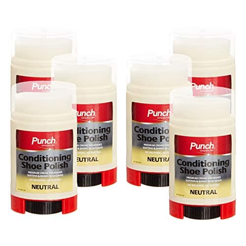 Image of 6 x 40ml Punch Conditioning Shoe Polish Neutral - Shines Smooth Leather instantly without buffing