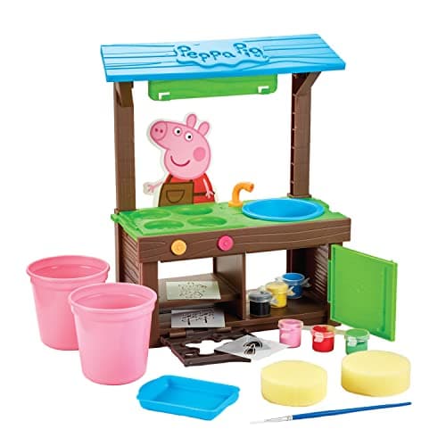 Image of Peppa Pig Peppa's Garden Art Bench, Preschool craft, garden play, gift for 3-5 year old
