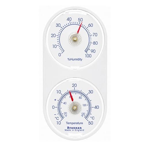 Image of Brannan Twin Dial Thermometer Hygrometer To Measure Temperature and Humidity Levels