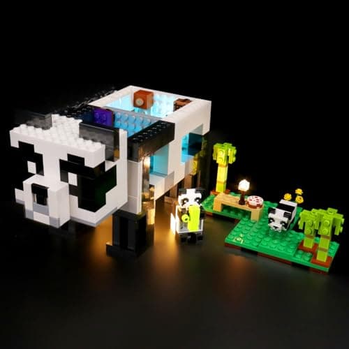 Image of Led Light Kit for Lego Minecraft The Panda Haven, Led Lighting Set for Minecraft Lego 21245 The Panda Haven - Not Include Models, Just Light Set