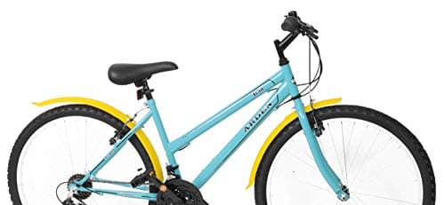Image of Ammaco Polisport Front/Rear Mudguard Fender Set Clip On Yellow Blue Black Grey 24-26" MTB Bike (Yellow)