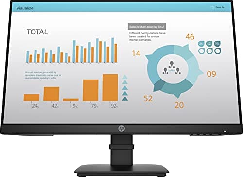Image of HP 24 Inch FHD Monitor | Full HD IPS Display | 60hz Refresh Rate | 250 Nits | 1000:1 Contrast | Adjustable Tilt | 1 x HDMI, 1 x DP, 1 x VGA | Black | P24 G4