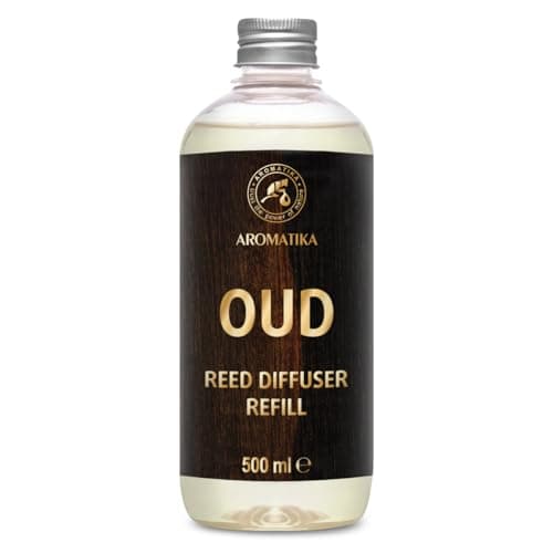 Image of Reed Diffuser Refill Oud 500ml - Scented Diffuser Refill - Home Fragrance - Air Freshener - Aromatherapy - Intense and Long lasting Scent - Home - Office - Club - Boutique